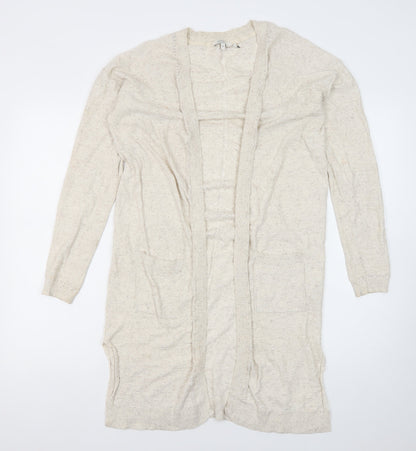 Womens UK Size 10 FatFace Beige Cardigan Jumper