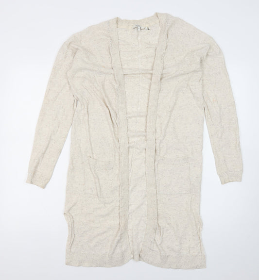 Womens UK Size 10 FatFace Beige Cardigan Jumper