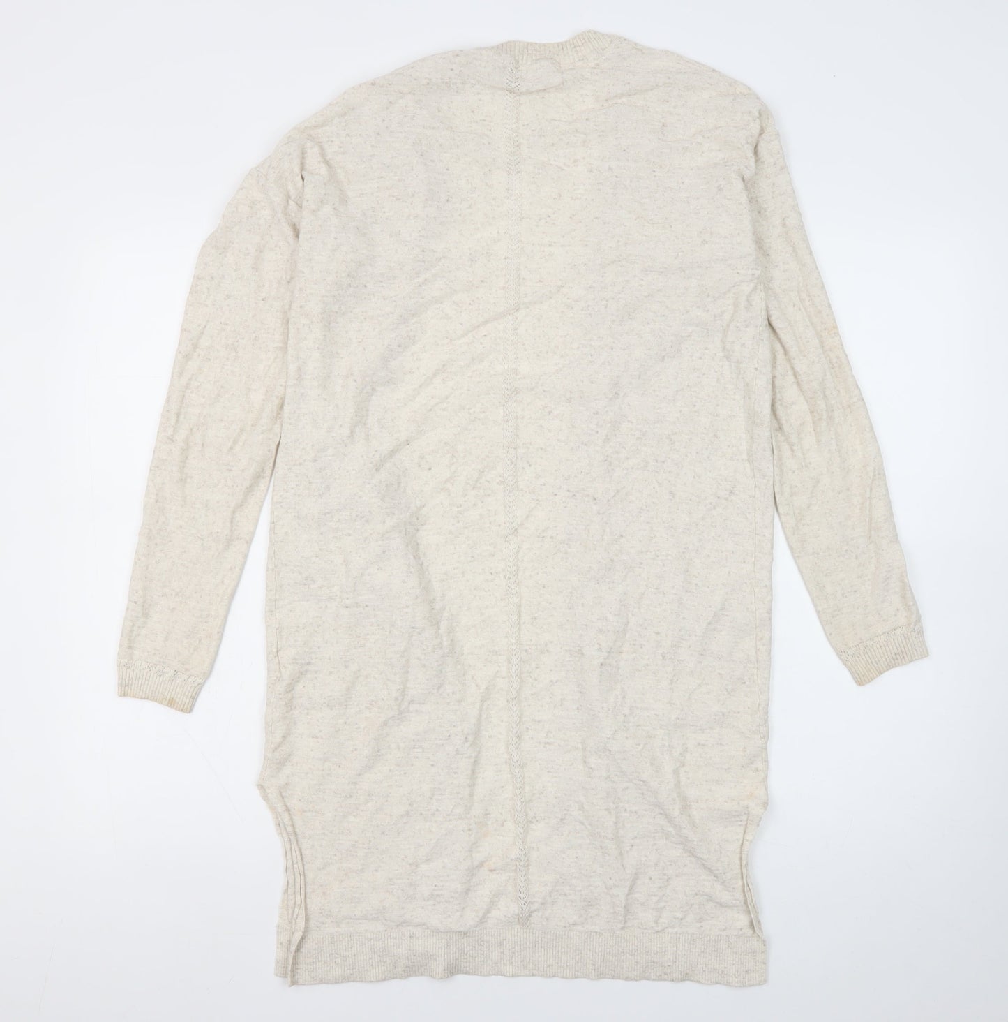 Womens UK Size 10 FatFace Beige Cardigan Jumper