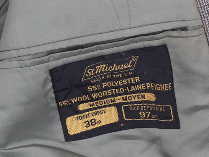 Mens UK Size 38 St Michael Regular Grey Suit Jacket