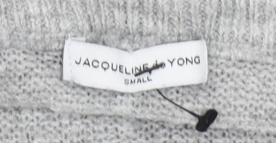 Womens UK Size S Jacqueline de Yong Grey Pullover Jumper