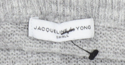 Womens UK Size S Jacqueline de Yong Grey Pullover Jumper