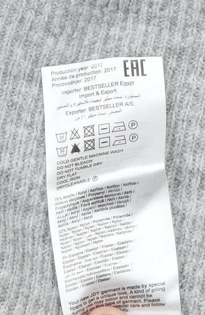 Womens UK Size S Jacqueline de Yong Grey Pullover Jumper