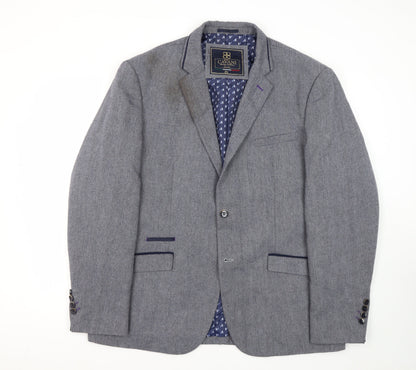 Mens UK Size 46 Cavani Regular Grey Suit Jacket