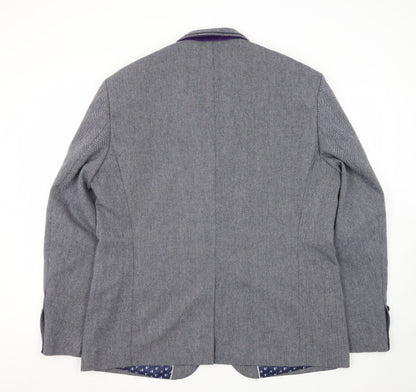 Mens UK Size 46 Cavani Regular Grey Suit Jacket