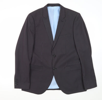 Mens UK Size 40 Peter Werth Regular Black Suit 2 Piece