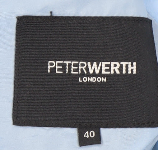 Mens UK Size 40 Peter Werth Regular Black Suit 2 Piece