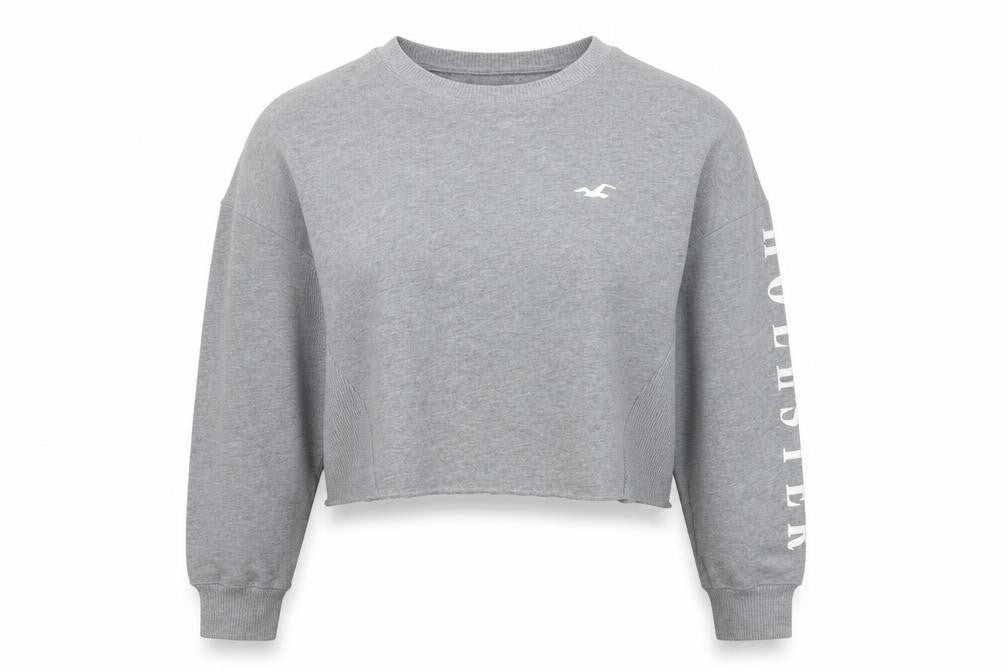 Womens UK Size M Hollister Grey Pullover Sweatshirt