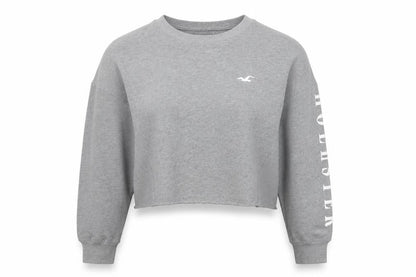 Womens UK Size M Hollister Grey Pullover Sweatshirt