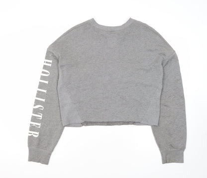 Hollister Women's Grey Pullover Sweatshirt M