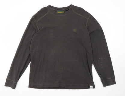 Timberland Men's Black Cotton Pullover Jumper XL