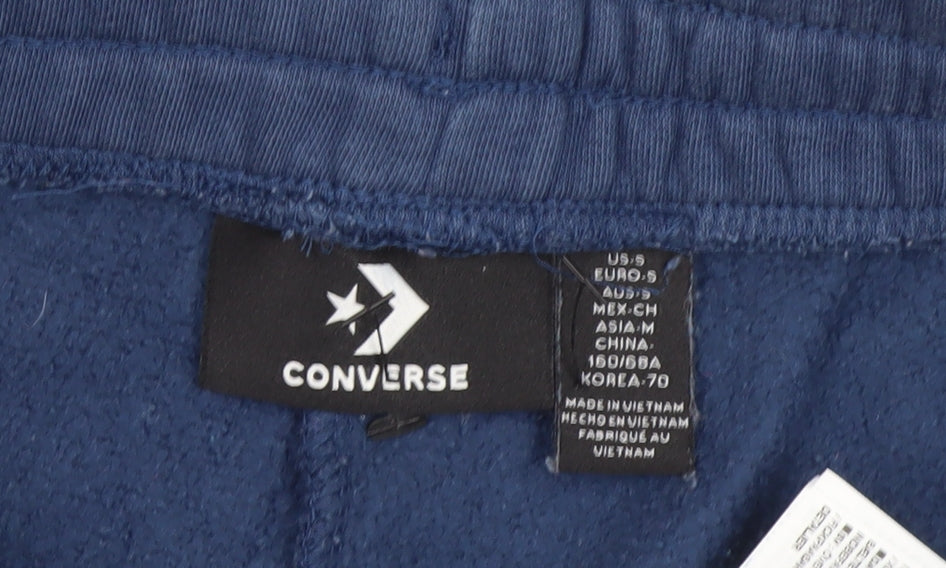 Unisex Adultss UK Size S Converse Regular Fit Jogger Blue Trousers