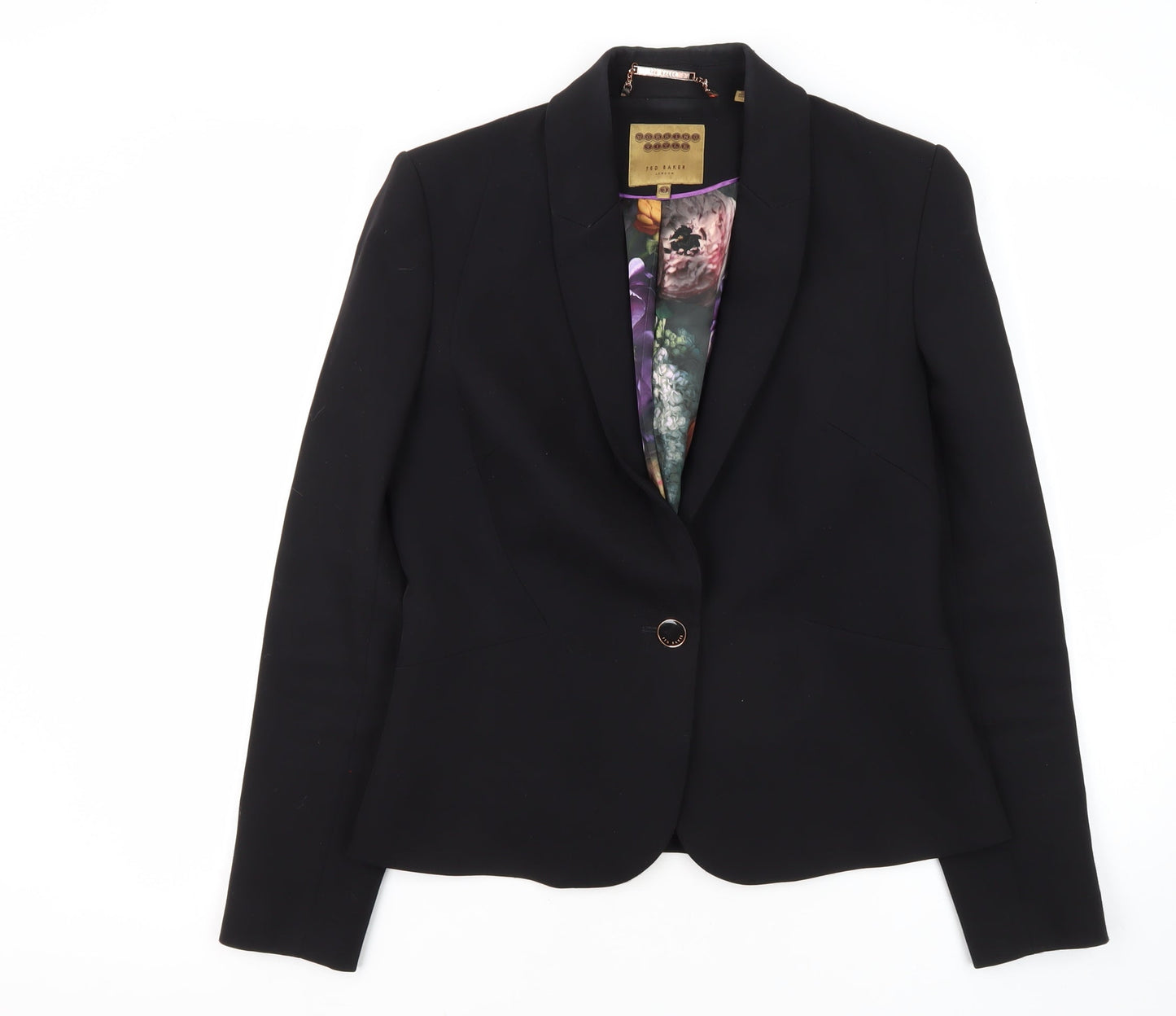 Ted Baker Women's Black Suit Jacket UK 8 Business Formal
