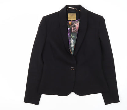 Ted Baker Women's Black Suit Jacket UK 8 Business Formal