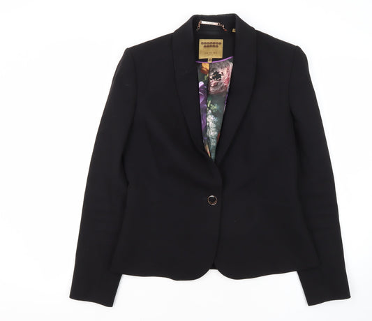 Ted Baker Women's Black Suit Jacket UK 8 Business Formal
