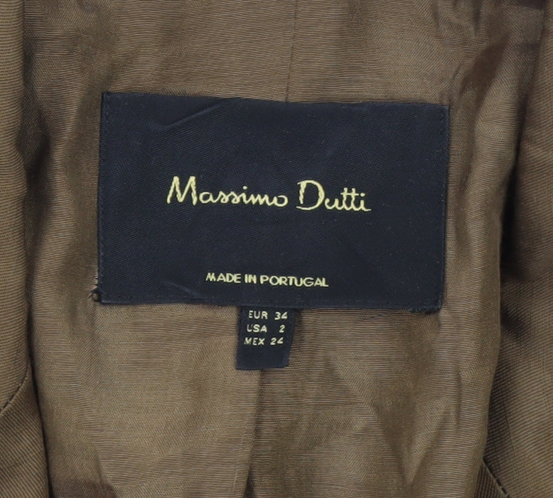 Massimo Dutti Women's Brown Blazer Size 6 Long Sleeve