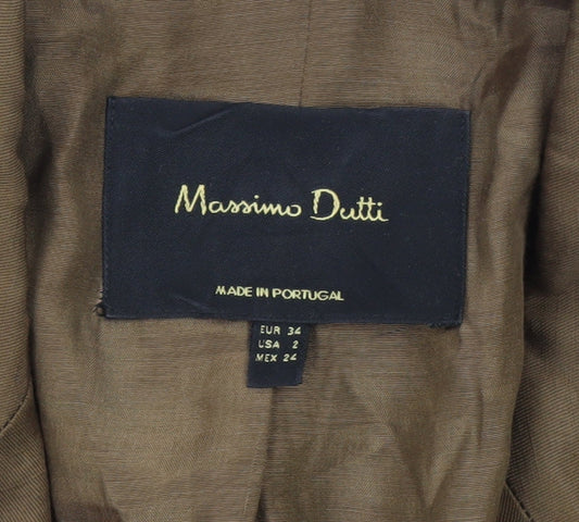 Massimo Dutti Women's Brown Blazer Size 6 Long Sleeve