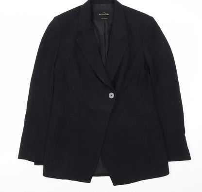 Massimo Dutti Women's Black Blazer, Size 6, Business Casual