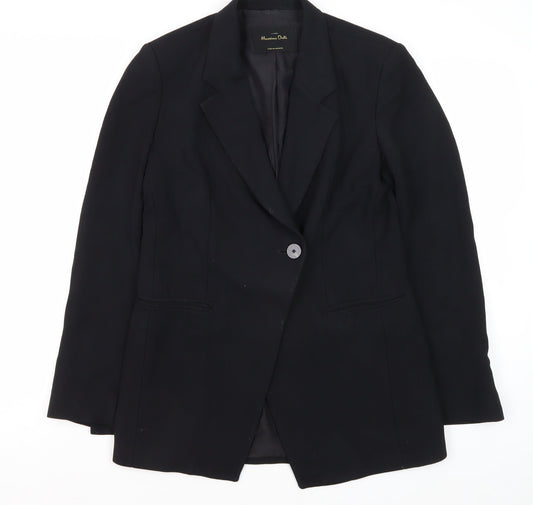 Massimo Dutti Women's Black Blazer, Size 6, Business Casual