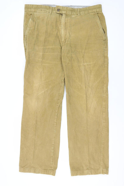 Samuel Windsor Men's Khaki Corduroy Chinos 36 in - Casual