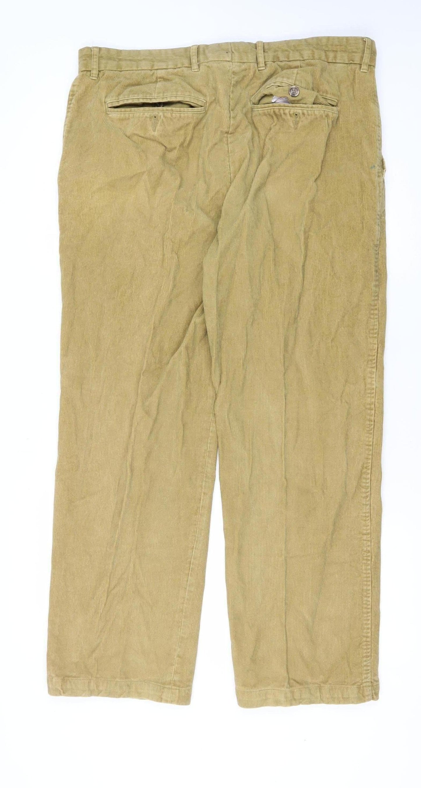 Samuel Windsor Men's Khaki Corduroy Chinos 36 in - Casual