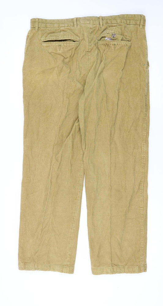 Samuel Windsor Men's Khaki Corduroy Chinos 36 in - Casual