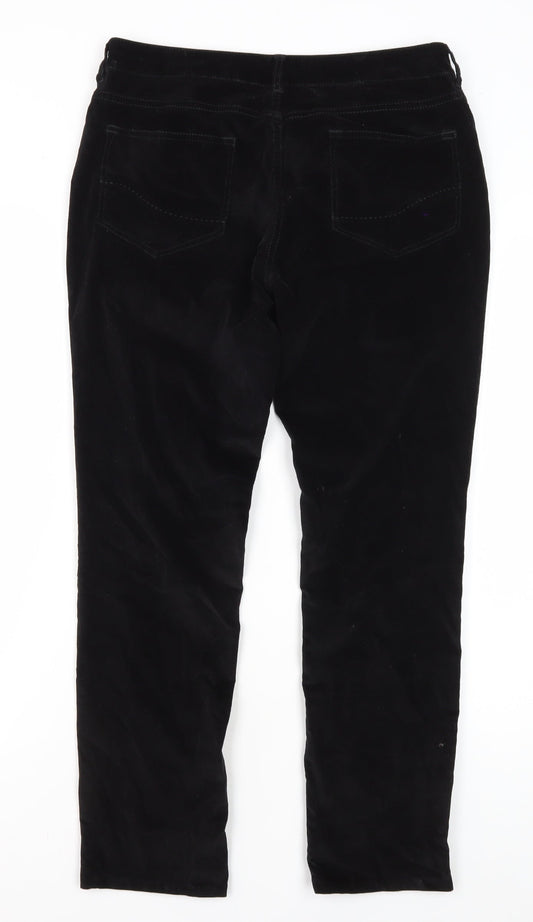 Fat Face Women's Black Velvet Jeggings - Size 10