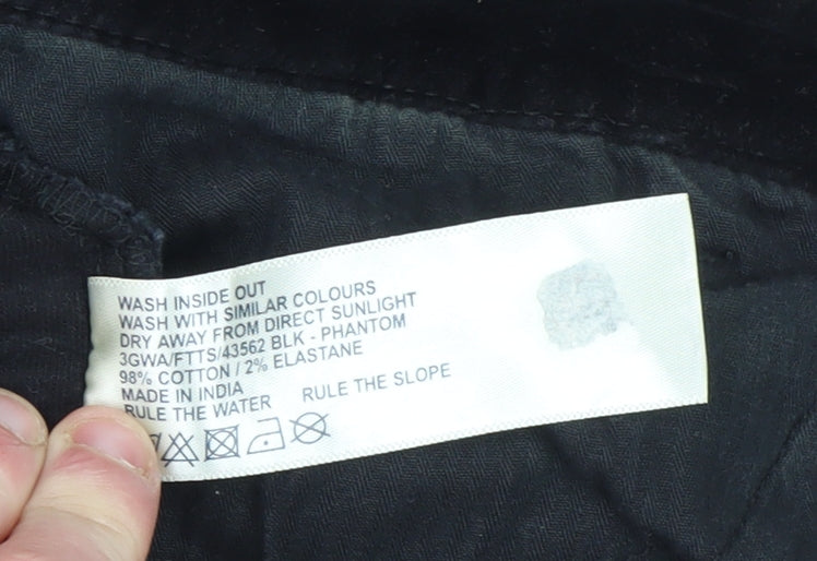 Fat Face Women's Black Velvet Jeggings - Size 10