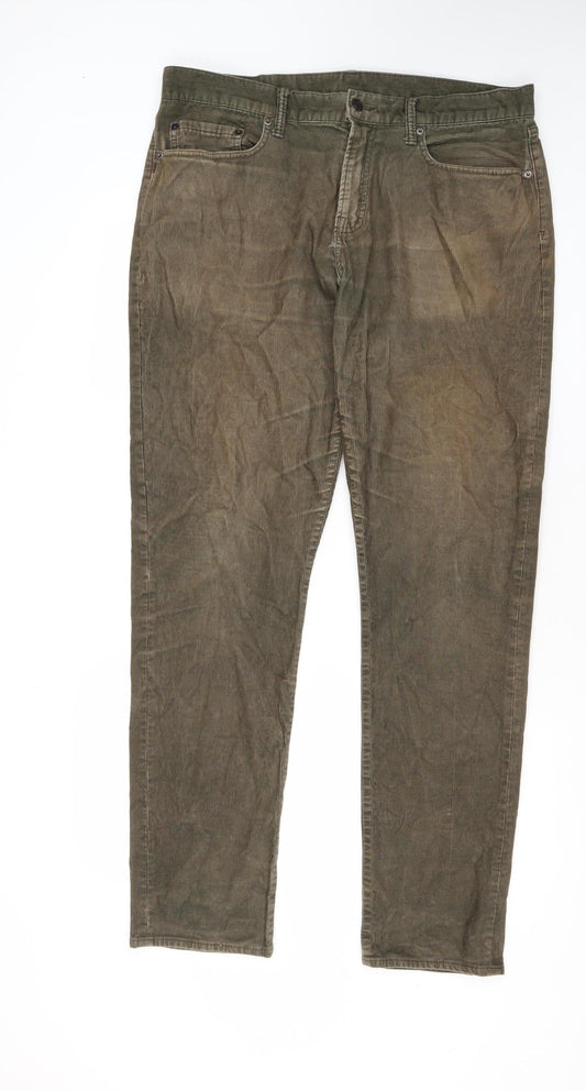Gap Men's Brown Slim Chino Trousers Size L
