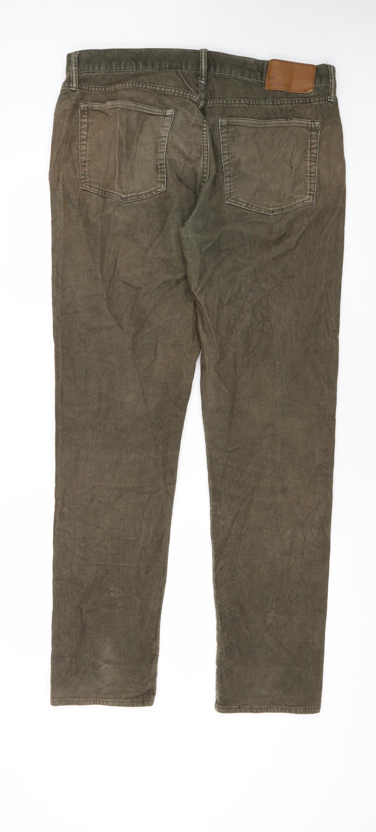 Gap Men's Brown Slim Chino Trousers Size L