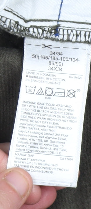 Gap Men's Brown Slim Chino Trousers Size L