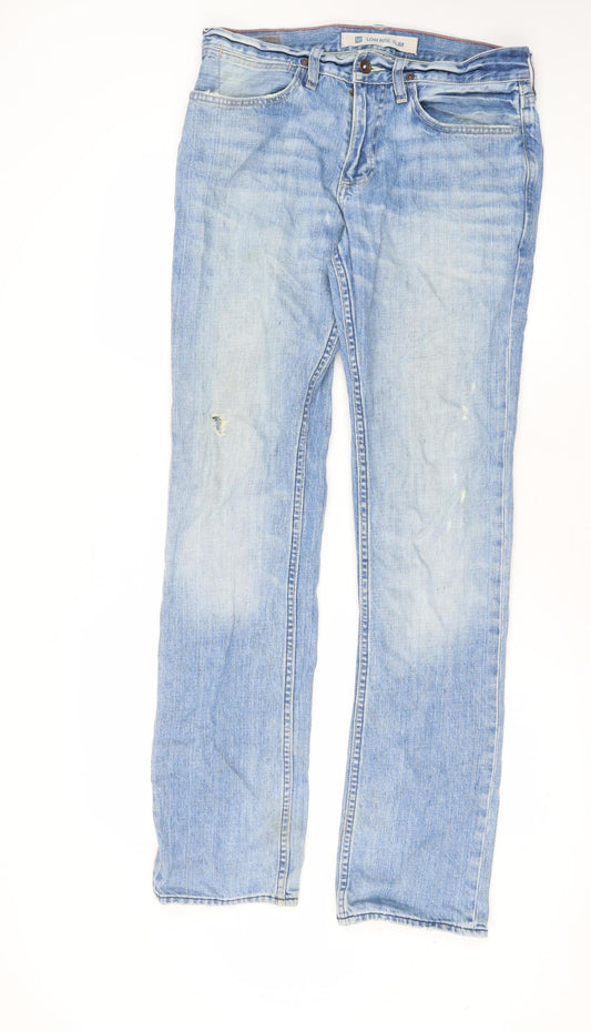 GAP Men's Blue Slim Fit Low Rise Jeans Size L