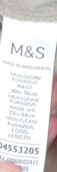 Marks and Spencer Men's Beige Cargo Trousers M