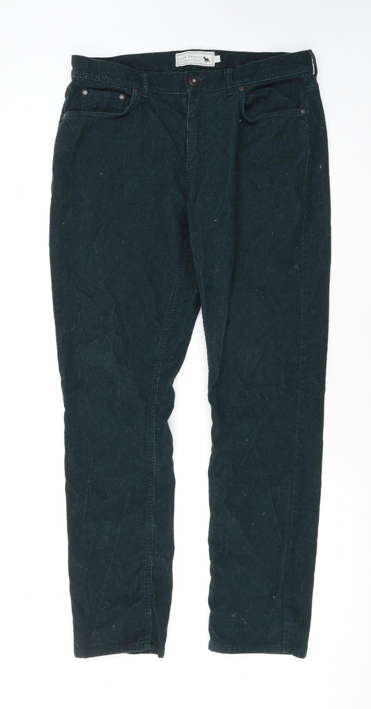 Jack Russell Men's Green Corduroy Trousers Size 34