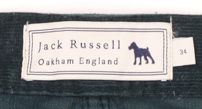 Jack Russell Men's Green Corduroy Trousers Size 34