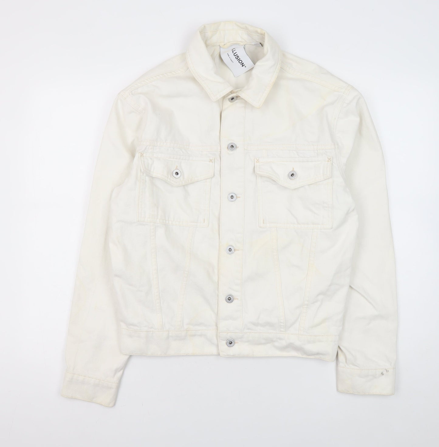 Womens UK Size XS COLLUSION Ivory Basic Jacket