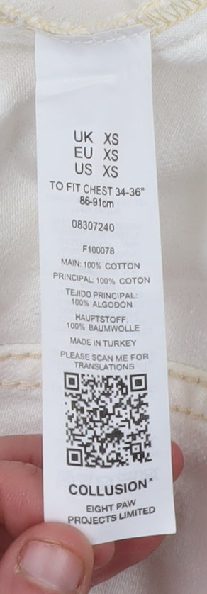 Womens UK Size XS COLLUSION Ivory Basic Jacket