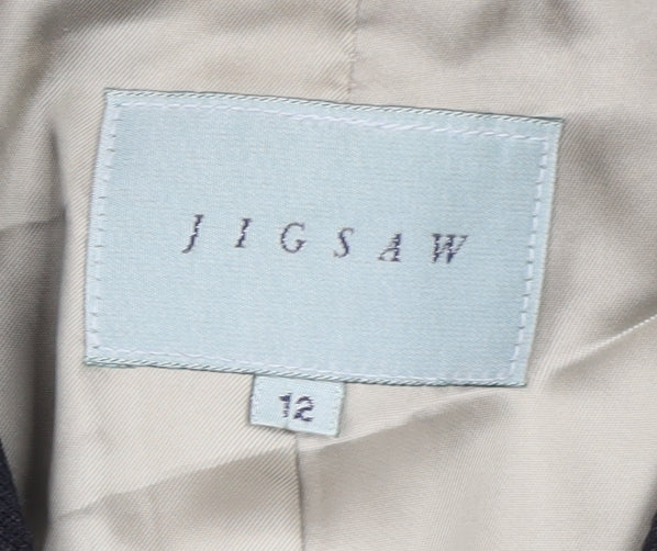 Jigsaw Women's Black Blazer, Size 12, Classic Style
