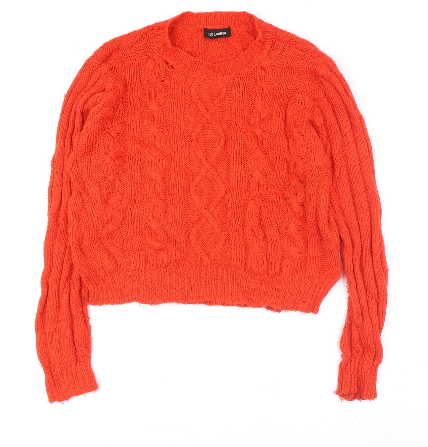 Womens UK Size M QED London Orange Pullover Jumper