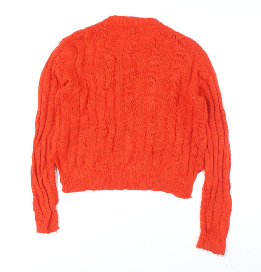 Womens UK Size M QED London Orange Pullover Jumper