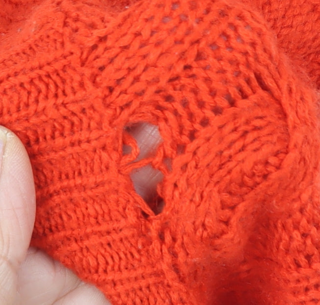 Womens UK Size M QED London Orange Pullover Jumper