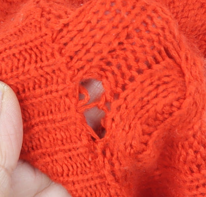Womens UK Size M QED London Orange Pullover Jumper