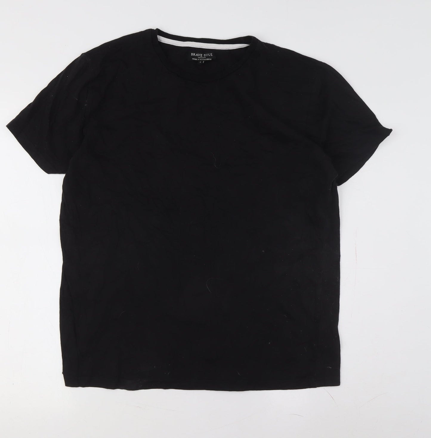 Mens UK Size L Brave Soul Black  T-Shirt