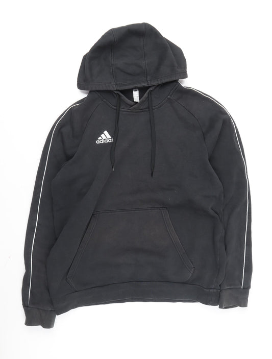 Adidas Men's Black Hoodie L Pullover Classic Sports Style