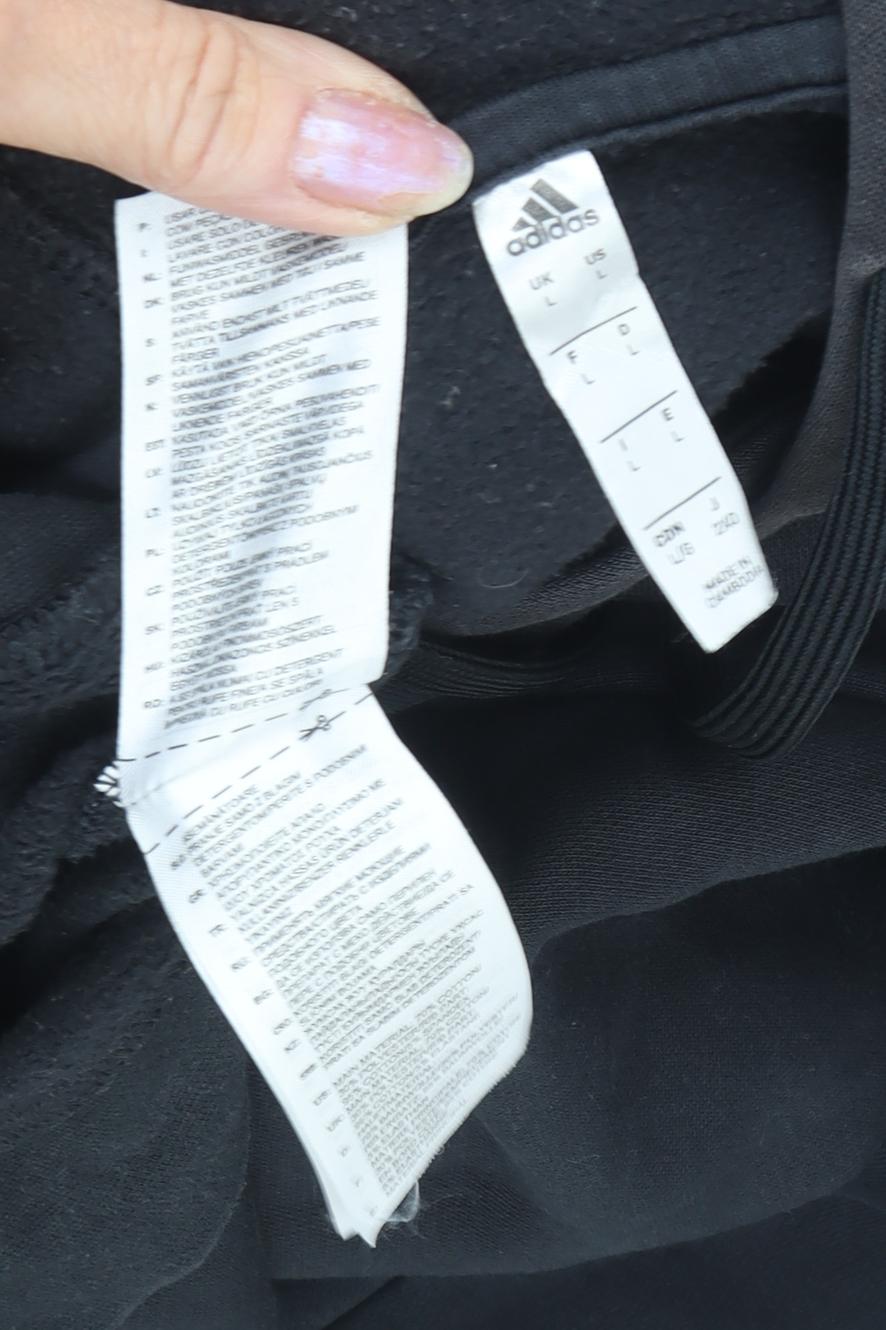 Adidas Men's Black Hoodie L Pullover Classic Sports Style