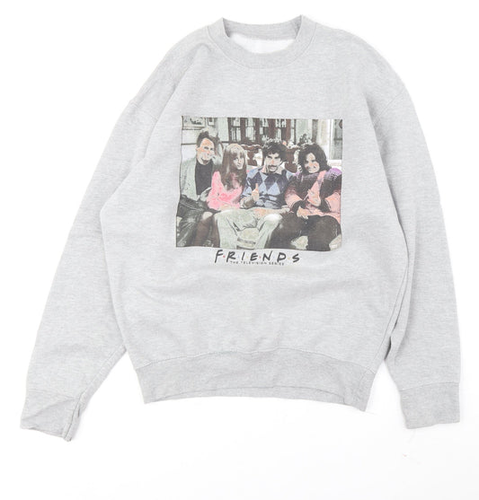 Womens UK Size 12 Friends Grey Pullover Sweatshirt
