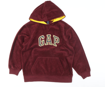 GAP Boys Red Pullover Hoodie 14-16 Years Logo Casual