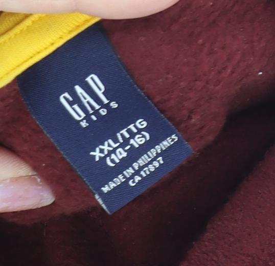 GAP Boys Red Pullover Hoodie 14-16 Years Logo Casual