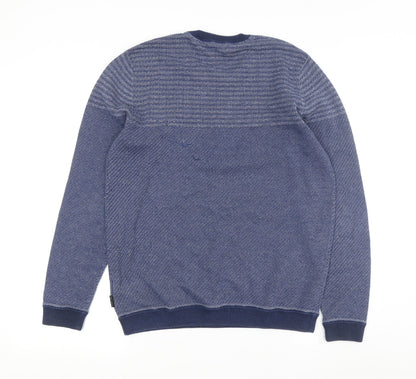 Ted Baker Men's Blue Pullover Jumper, M, Geometric Design