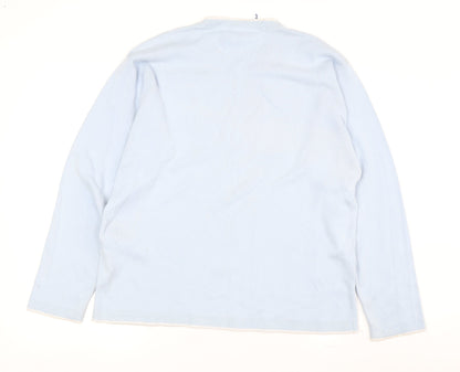 Tommy Hilfiger Men's Blue V-Neck Pullover Jumper Size L